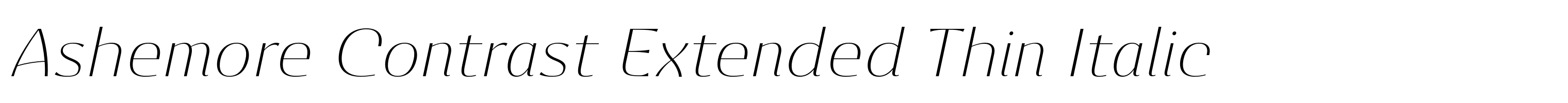 Ashemore Contrast Extended Thin Italic